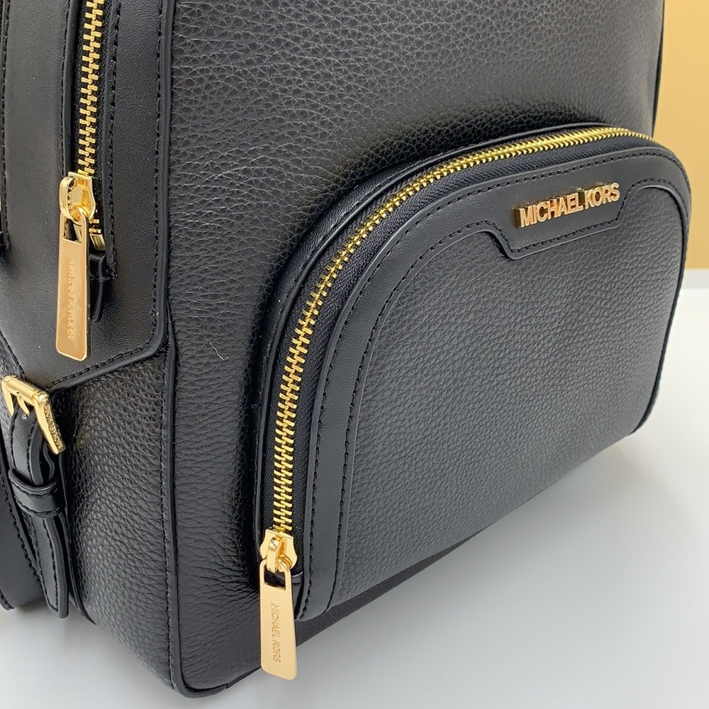 ICHAEL KORS
Jaycee Medium zip pocket Pebbled Leather Backpack BLACK  color - Picture 5 of 16